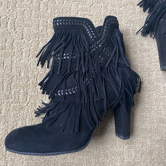 Sam Edelman Kaleb Fringe Suede Boots. Size 5. - Picture 12 of 15